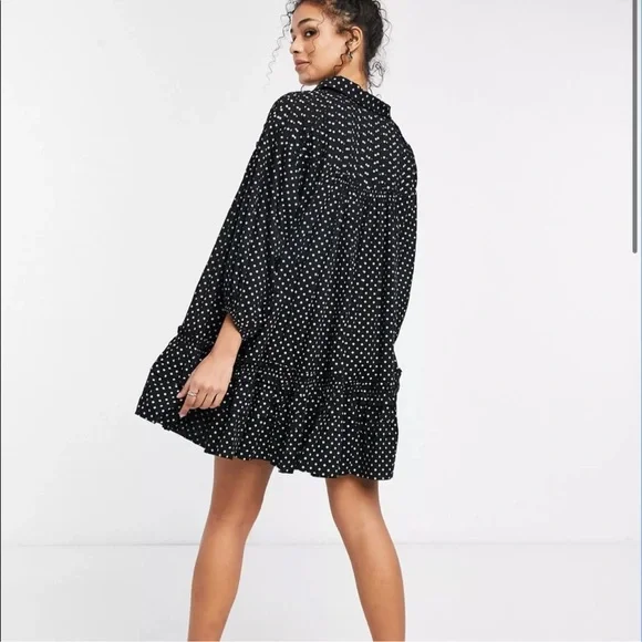 NWOT $98 ✨Free People✨ Full Swing Printed Mini Dress - Oversized XS - Picture 3 of 4